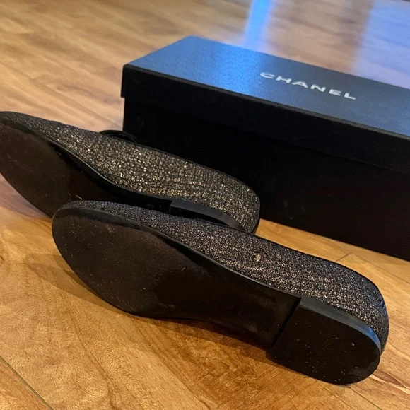 Chanel Glitter Loafers